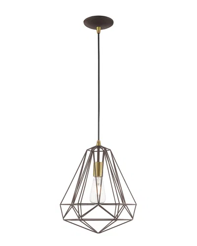 Livex Lighting Livex Geometric Shade 1 Lt Bronze Mini Pendant