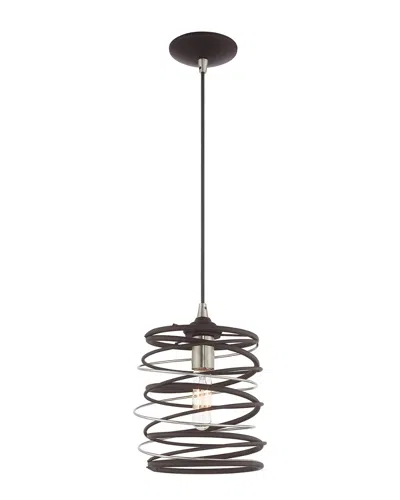 Livex Lighting Livex Geometric Shade 1 Lt Bronze Mini Pendant