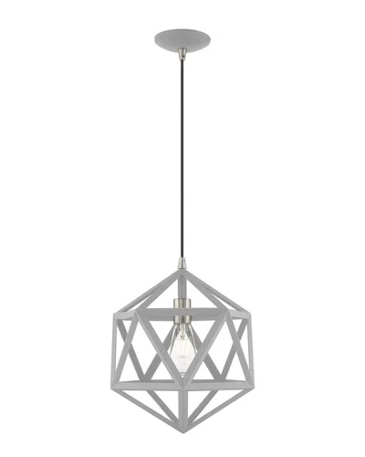Livex Lighting Livex Geometric Shade 1 Lt Nordic Gray Mini Pendant