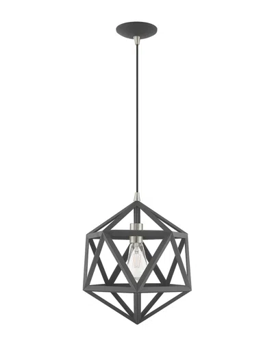 Livex Lighting Livex Geometric Shade 1 Lt Scandinavian Gray Mini Pendant