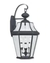 Livex Lighting Livex Georgetown 3-light Bronze Outdoor Wall Lantern In Black