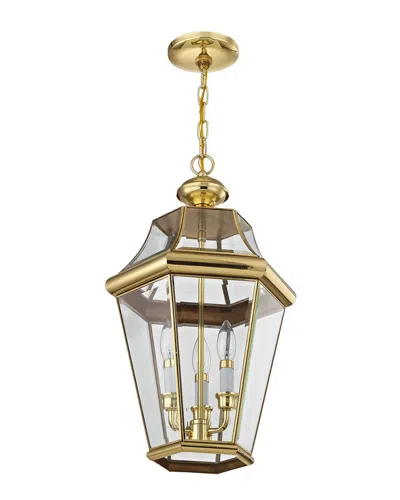 Livex Lighting Livex Georgetown 3-light Pb Outdoor Chain Lantern
