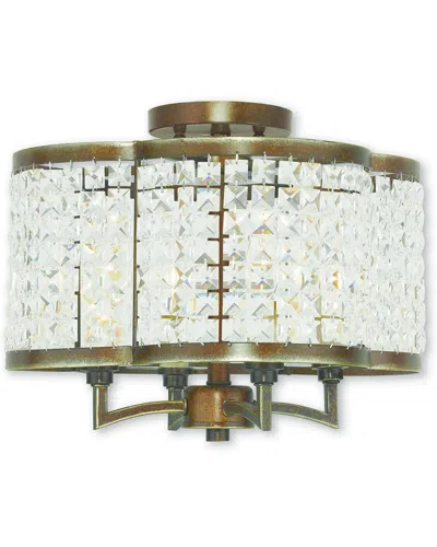 Livex Lighting Livex Grammercy 4-light Pbz Mini Chandelier/flush Mount
