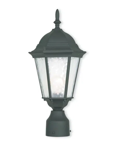 Livex Lighting Livex Hamilton 1-light Tbk Outdoor Post Lantern In Brown
