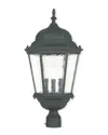 Livex Lighting Livex Hamilton 3-light Tbk Outdoor Post Lantern In Gray