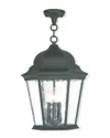 Livex Lighting Livex Hamilton 3-light Textured Black Chain Lantern