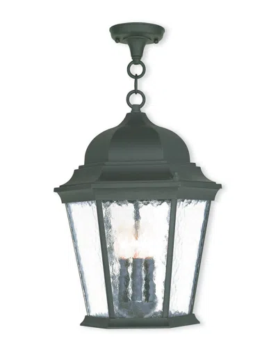 Livex Lighting Livex Hamilton 3-light Textured Black Chain Lantern
