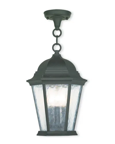 LIVEX LIGHTING LIVEX HAMILTON 3-LIGHT TEXTURED BLACK CHAIN LANTERN