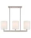 Livex Lighting Livex Hayworth 3 Light Bn Linear Chandelier