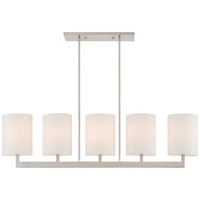 Livex Lighting Livex Hayworth 49" Brushed Nickel Kitchen Island Light Chandelier