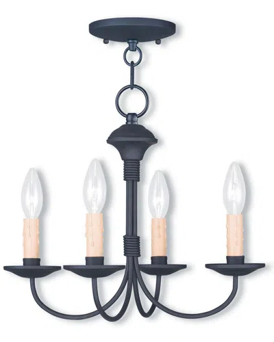 Livex Lighting Livex Heritage 4-light Bk Mini Chandelier/ceiling Mount