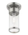 Livex Lighting Livex Hillcrest 1 Light Brushed Nickel Ceiling Mount