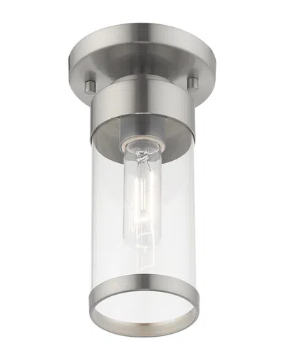 Livex Lighting Livex Hillcrest 1 Light Brushed Nickel Ceiling Mount