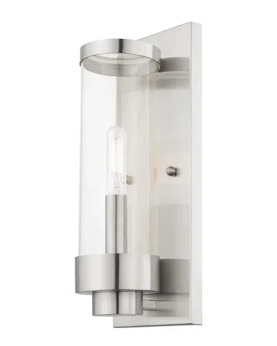 Livex Lighting Livex Hillcrest 1 Light Brushed Nickel Outdoor Ada Wall Lantern