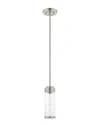 Livex Lighting Livex Hillcrest 1 Lt Brushed Nickel Mini Pendant