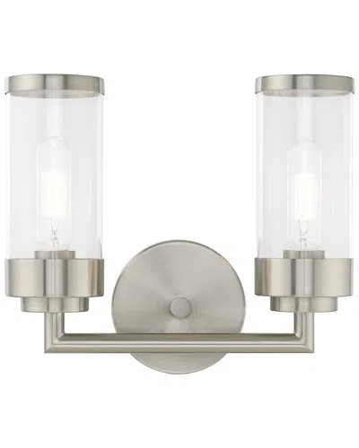 Livex Lighting Livex Hillcrest 2 Lt Brushed Nickel Bath Vanity