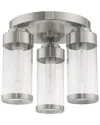 Livex Lighting Livex Hillcrest 3 Light Brushed Nickel Ceiling Mount