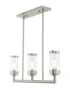 Livex Lighting Livex Hillcrest 3 Lt Brushed Nickel Linear Chandelier