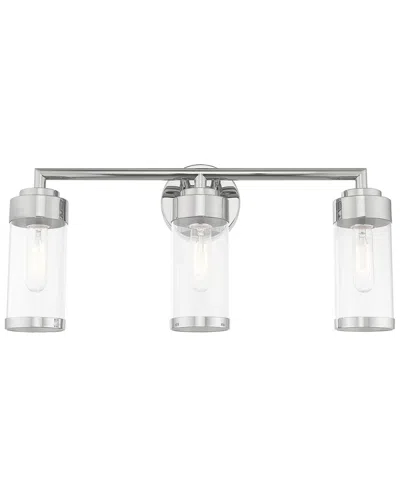 Livex Lighting Livex Hillcrest 3 Lt Polished Chrome Bath Vanity In Metallic