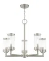 Livex Lighting Livex Hillcrest 5 Light Brushed Nickel Outdoor Chandelier