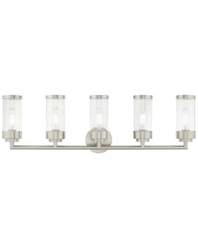 Livex Lighting Livex Hillcrest 5 Lt Brushed Nickel Bath Vanity In Silver
