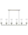 Livex Lighting Livex Hillcrest 6 Lt Brushed Nickel Linear Chandelier