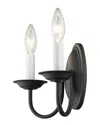 Livex Lighting Livex Home Basics 2-light Black Wall Sconce
