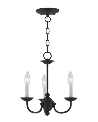 Livex Lighting Livex Home Basics 3-light Black Mini Chandelier