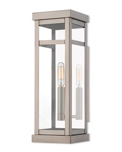 Livex Lighting Livex Hopewell 1 Light Bn Outdoor Wall Lantern In Gray