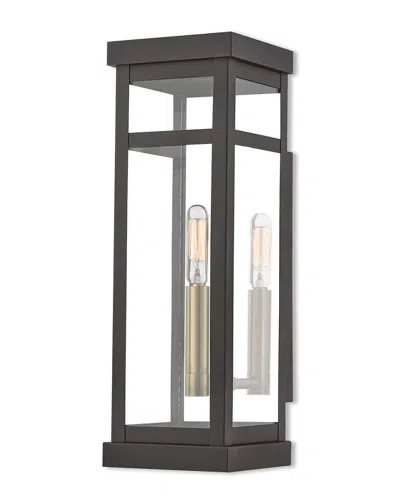Livex Lighting Livex Hopewell 1 Light Bz Outdoor Wall Lantern In Black