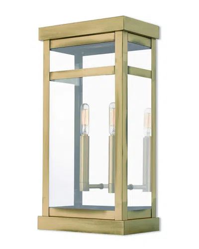 Livex Lighting Livex Hopewell 2 Light Ab Outdoor Wall Lantern