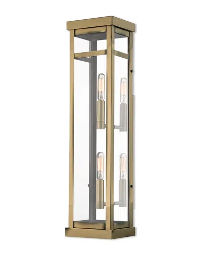 Livex Lighting Livex Hopewell 2 Light Ab Outdoor Wall Lantern