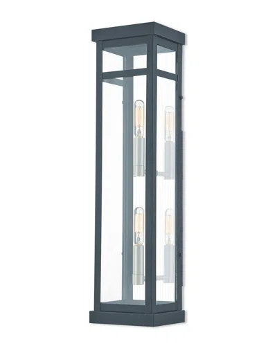 Livex Lighting Livex Hopewell 2 Light Bk Outdoor Wall Lantern