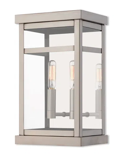 Livex Lighting Livex Hopewell 2 Light Bn Outdoor Wall Lantern In Neutral