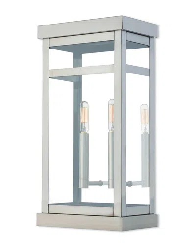 Livex Lighting Livex Hopewell 2 Lt Bn Outdoor Wall Lantern In Gray