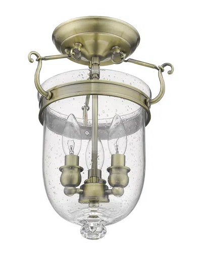 Livex Lighting Livex Jefferson 3-light Antique Brass Ceiling Mount