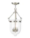 Livex Lighting Livex Jefferson 3-light Antique Brass Chain Lantern
