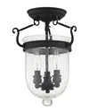 Livex Lighting Livex Jefferson 3-light Black Ceiling Mount