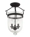 Livex Lighting Livex Jefferson 3-light Black Ceiling Mount