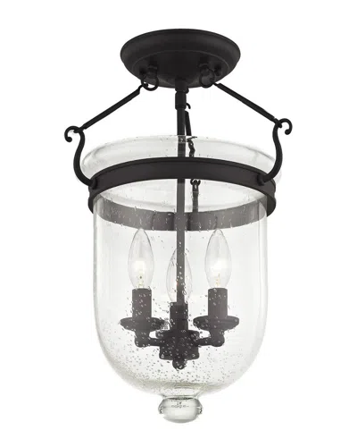 Livex Lighting Livex Jefferson 3-light Black Ceiling Mount