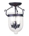Livex Lighting Livex Jefferson 3-light Bronze Ceiling Mount