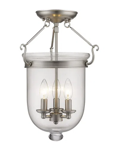 Livex Lighting Livex Jefferson 3-light Brushed Nickel Ceiling Mount
