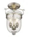 Livex Lighting Livex Jefferson 3-light Brushed Nickel Ceiling Mount