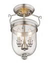 Livex Lighting Livex Jefferson 3-light Brushed Nickel Ceiling Mount