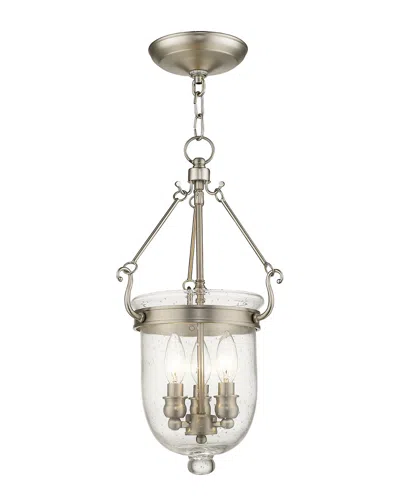 Livex Lighting Livex Jefferson 3-light Brushed Nickel Chain Lantern