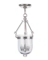 Livex Lighting Livex Jefferson 3-light Polished Nickel Chain Lantern