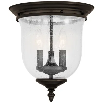 Livex Lighting Livex Legacy 11 1/2" Bronze Seeded Glass Bowl 3-light Ceiling Light