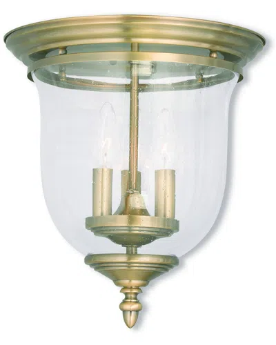 Livex Lighting Livex Legacy 3-light Antique Brass Ceiling Mount