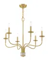 Livex Lighting Livex Lisbon 6 Lt Satin Brass Chandelier