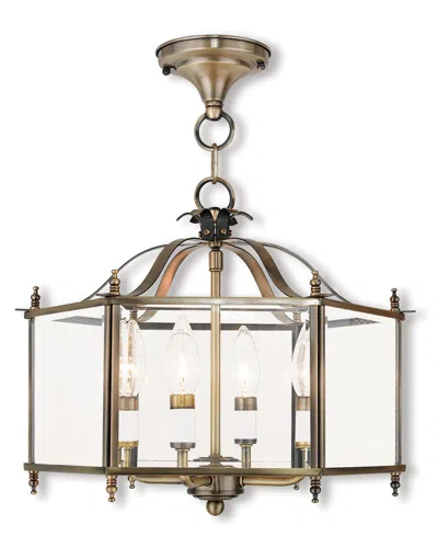 Livex Lighting Livex Livingston 4-light Ab Chain Hang/ceiling Mount